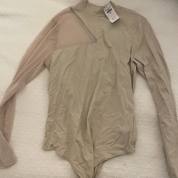 Abercrombie Tan Mesh Bodysuit - Picture 1 of 1